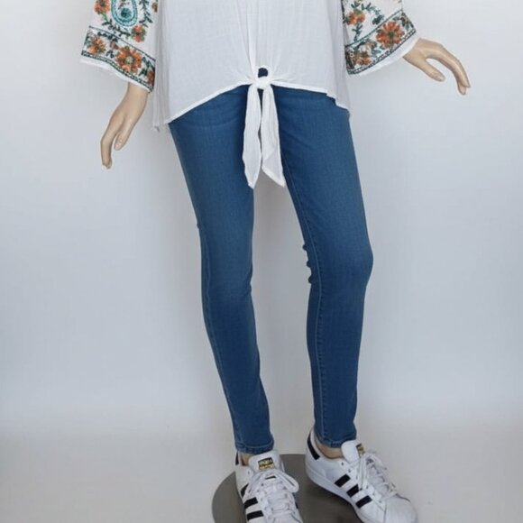 NWT Fig & Flower Anthropologie White Lace & Embroidered Peasant Hippie Blouse 3X - Picture 6 of 8